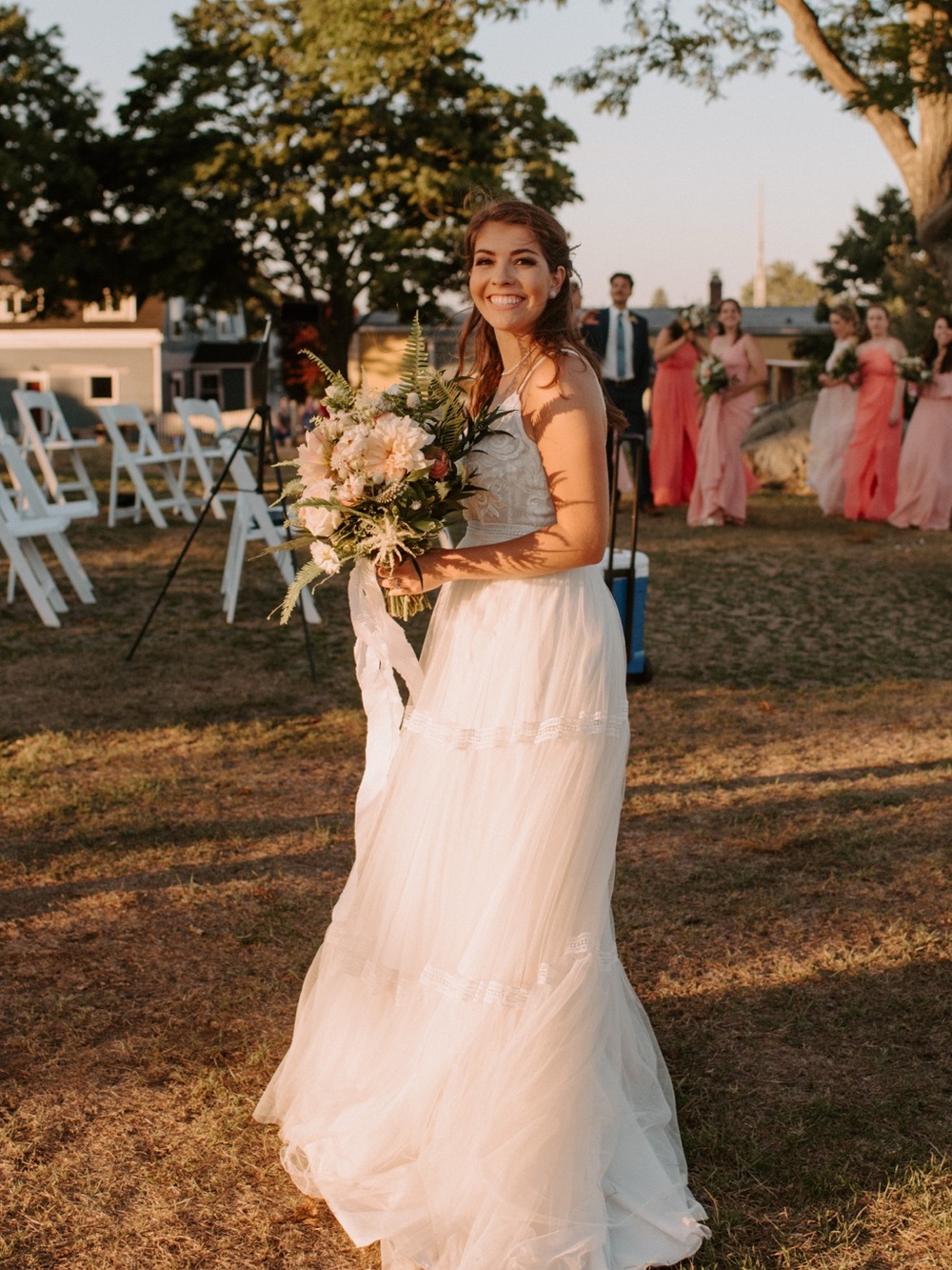 Melissa Sweet Ivory Lace & Tulle Wedding Gown